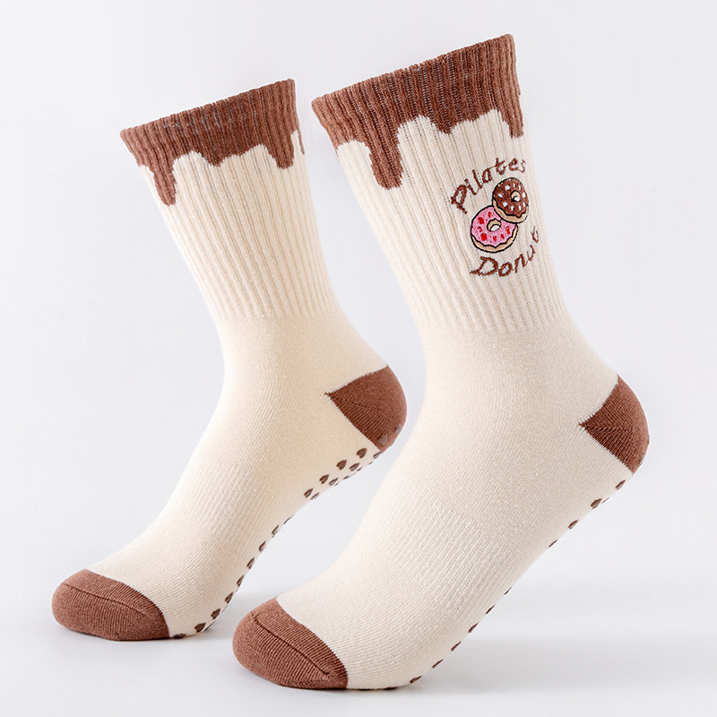 Professional Yoga Socks New Product Mid-Calf Vertical Stripe Color-Blocking Pressure Yoga Socks Pilates Fitness Exercise Non-Slip Socks Professional Yoga Socks New Product Mid-Calf Vertical Stripe Color-Blocking Pressure Yoga Socks Pilates Fitness Exercise Non-Slip Socks