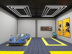 Sala de lavado de coches Estación de luz tienda de belleza led luz de techo de cristal chapado en película taller sin polvo tienda de 4S luz de la parrilla