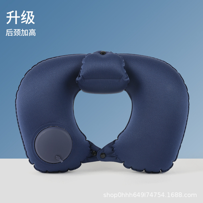 Almohada inflable, almohada para el cuello portátil de viaje, almohada en forma de U inflable, almohada para el cuello de tres tesoros de viaje, almohada para el avión