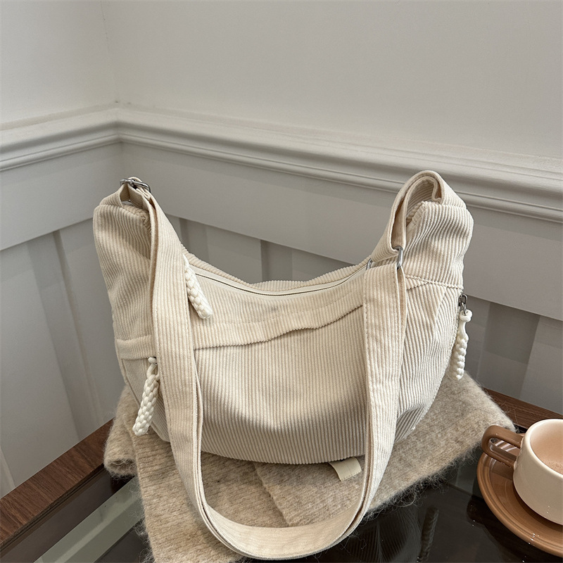 Bolsa de moda de clase de chicas simple bolso de hombro de gran capacidad japonés inns bolsas de bolsas de bolsas de viajes de vellón