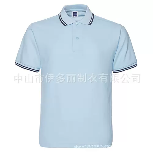 跨境欧码夏男装Polo衫短袖 翻领男式珠地棉广告衫刺绣logo