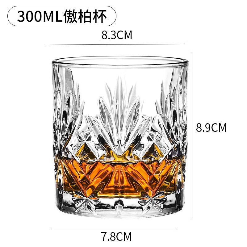 Vaso de whisky de cristal de copa de vino de estilo europeo copa de vidrio de copa de vino vino de copa de vino de bar fábrica