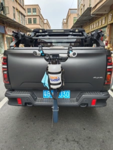 Suitable for Car Trailer Square Mouth Bicycle Rack, Vehicle-Mounted Bicycle Metal Luggage Rack, Rear Trailer Bar Foldableing