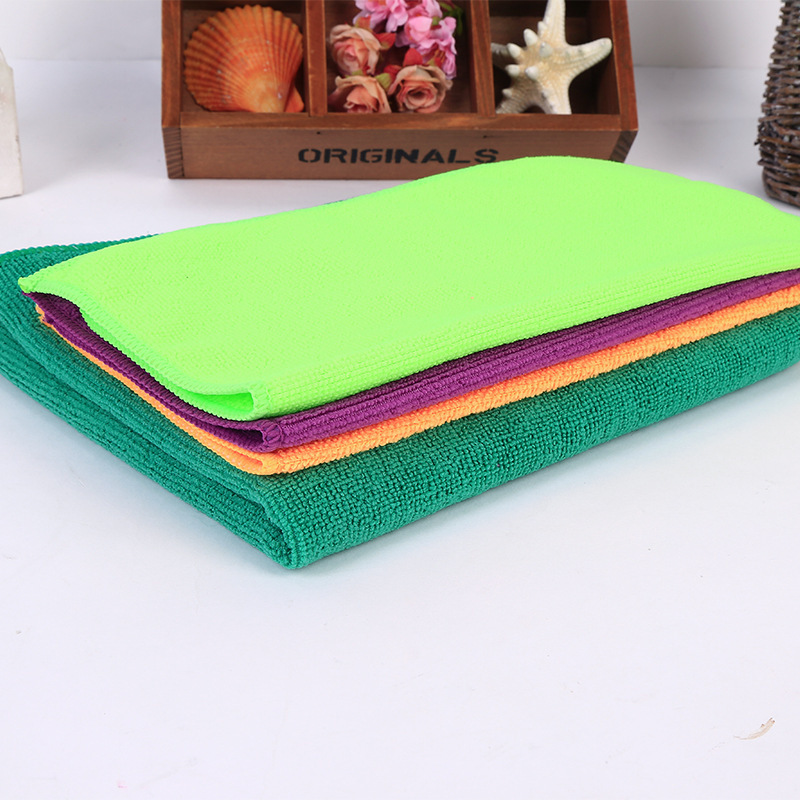 Polyester Microfiber Terry Cloth Spot Wholesale Double-Sided Combed Knitted Fabric Absorbent Bathrobe Beauty Salon Cloth