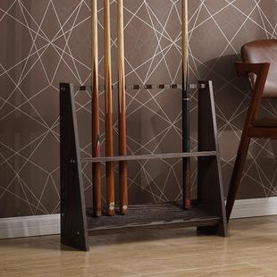Billiard Cue Placing Rack Porous Floor-Standing Vertical Storage Rack for Placing Billiard Cue Display Rack Wall-Mounted Solid Wood Rack