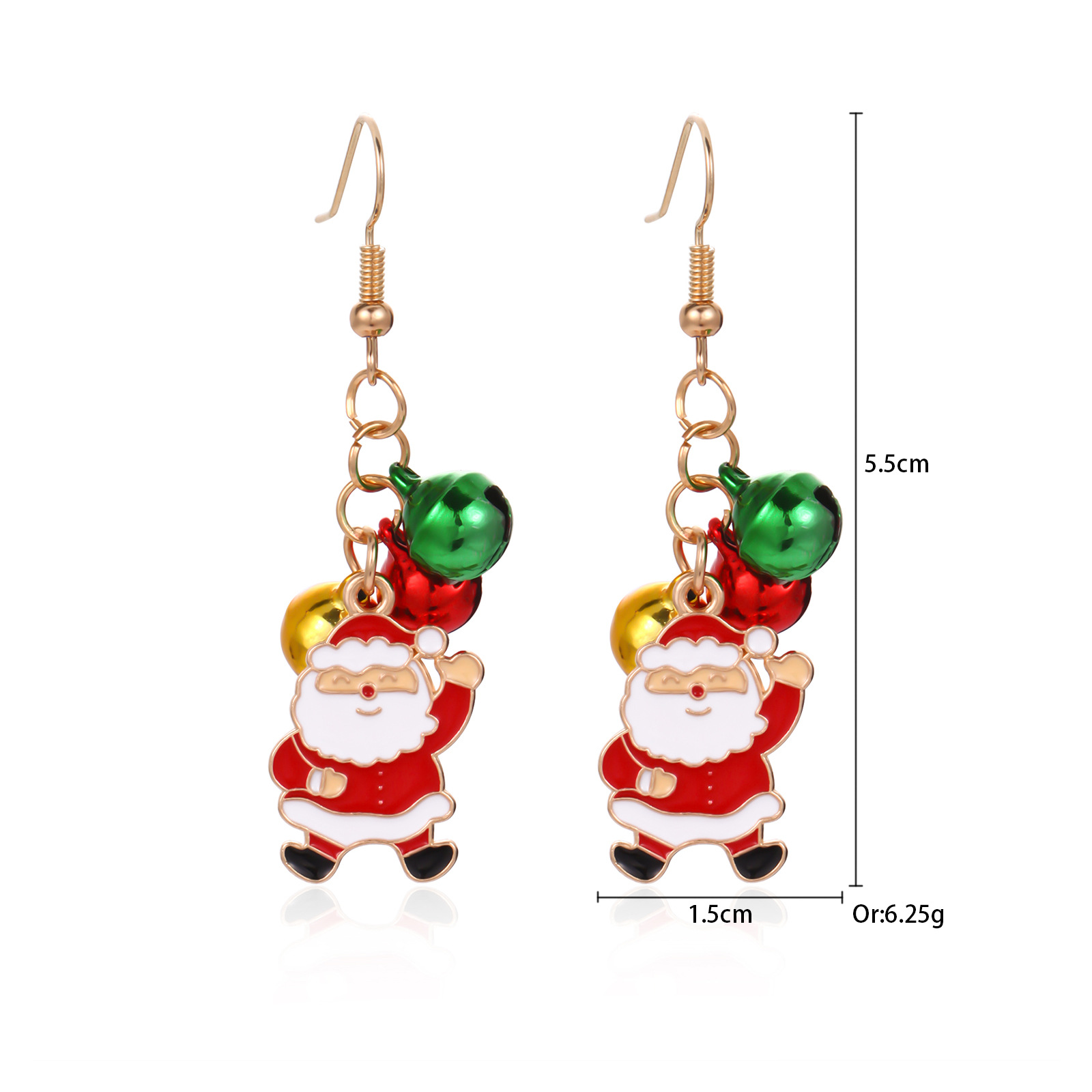 10. Bell Santa Claus earrings