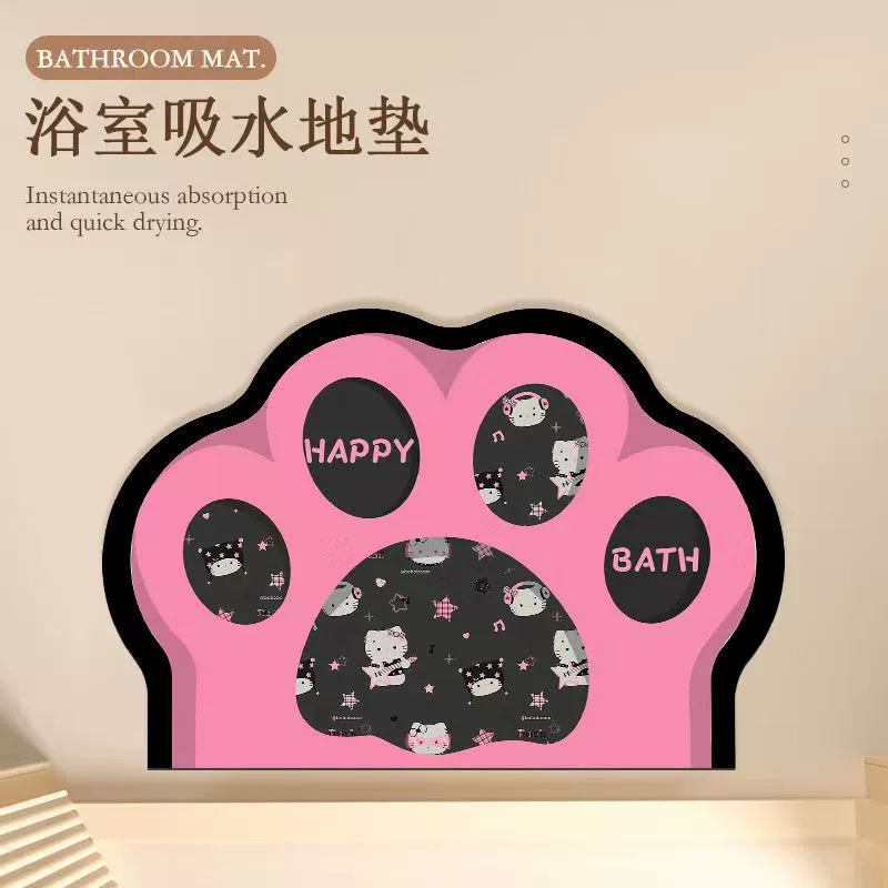 Творческий мультяшный коврик для собачьих когтей для домашнего душа туалет всасывающий коврик для ног второго поколения диатомовая грязь для дома