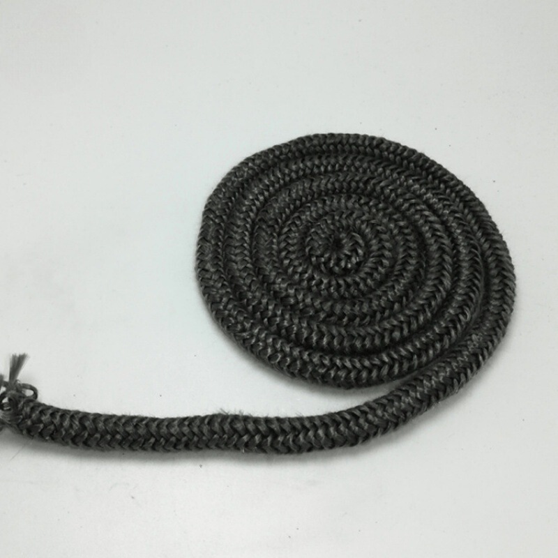 Fiberglass Stove Door Sealing Rope High Temperature Resistant Black Sealing Strip Real Fire Particle Fireplace Sealing Accessories