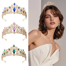 新娘皇冠頭飾婚紗禮服發飾舞台主持迎賓巴洛克女王生日飾品女批發