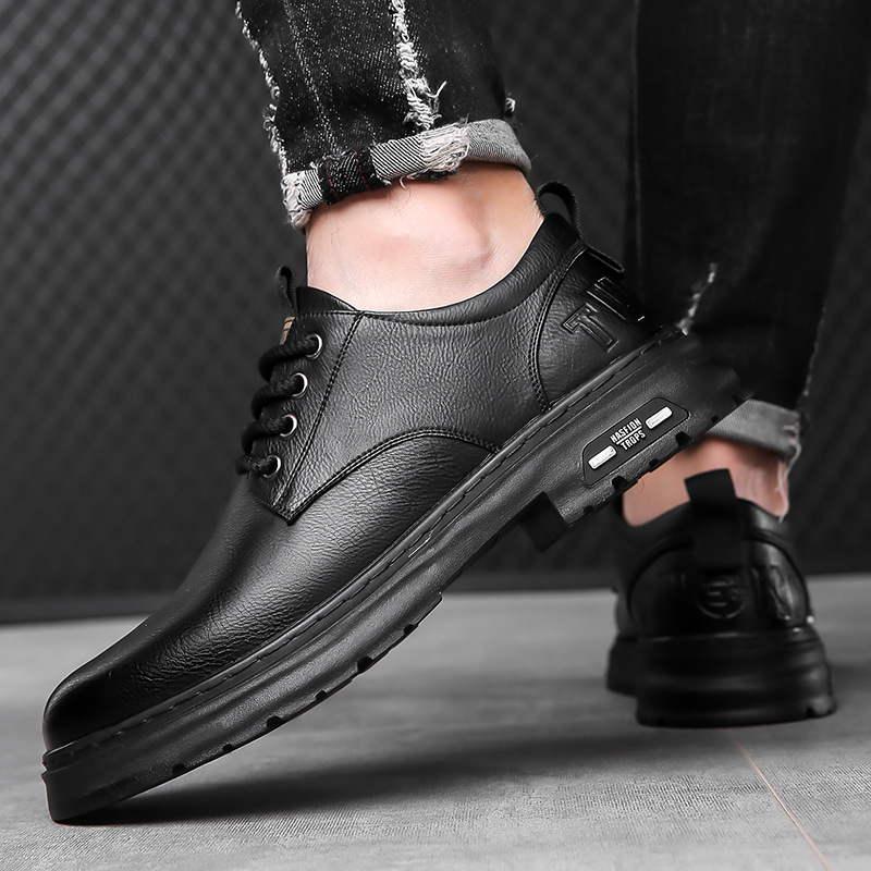 Scarpe uomo retro workwear stringate foderate in cotone comode_voghion.com