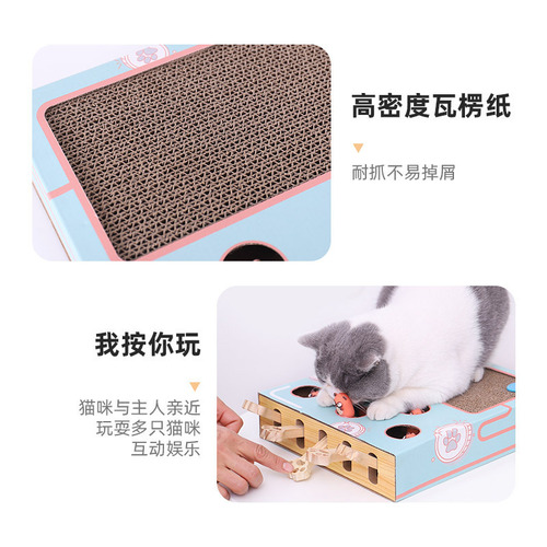 Cross-border best-selling cat mallet toy corrugated paper cat claw board self-entertaining interactive cat toy supports OME