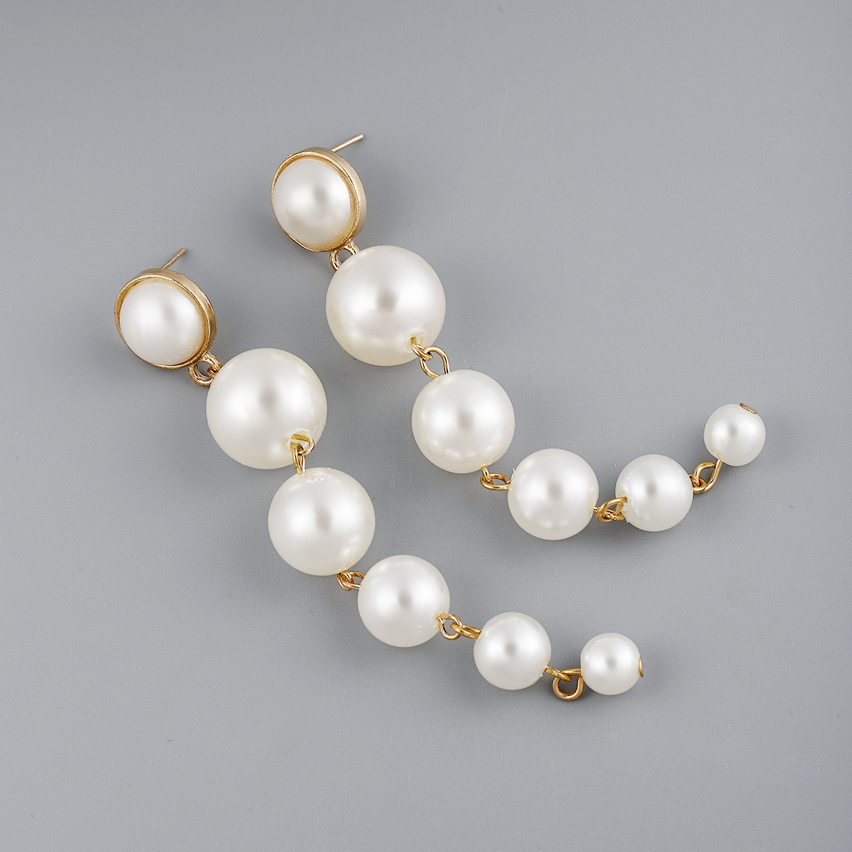 1 Pair Fashion Round Imitation Pearl Alloy Women's Drop Earrings display picture 4