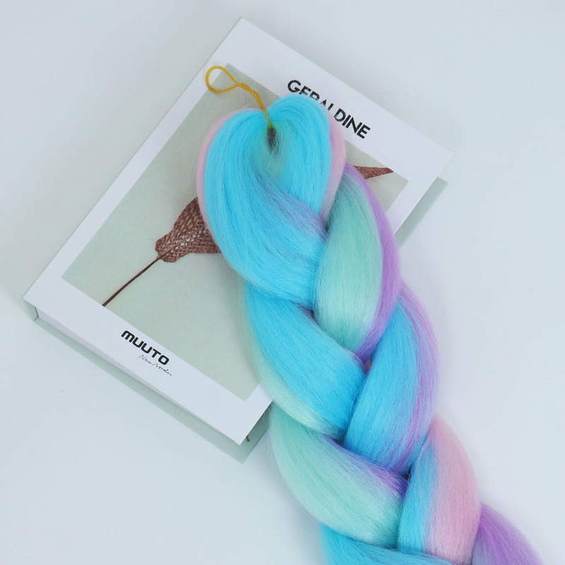 Foreign trade wholesale four color matching colored chemical fiber African big braid dirty braid wig braid high temperature silk twist braid