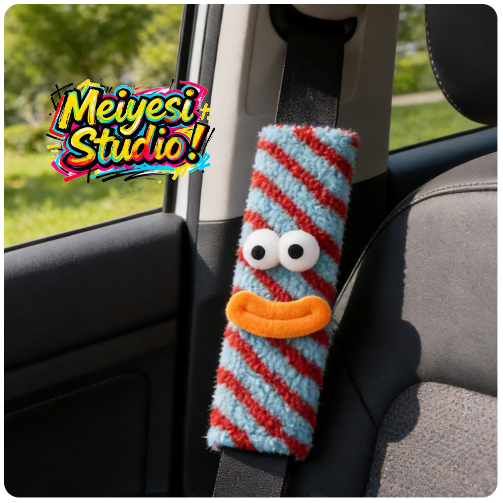Funda Protectora para Cinturón de Seguridad de Felpa Sintética Decorativa para Auto image 4
