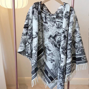 Awesome Style Jungle Animal Double-Sided Cashmere Wool Square Scarf Thickeneded Scarf Air-Conditioning Warm Cloak Shawl Cloak