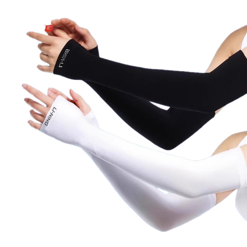 Li Ning Cycling Ice Sleeves Sun Protection Sleeves Ice Silk Anti-Uv Arm Guards Summer Thin Breathable Men's and Women's Models