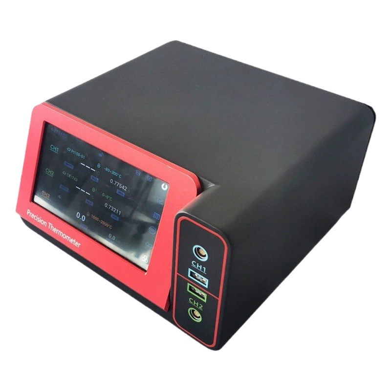Поддерживает измерение 2 стандартных платиновых резисторов и 2 стандартных термопар. Высокоточный многоканальный термометр.