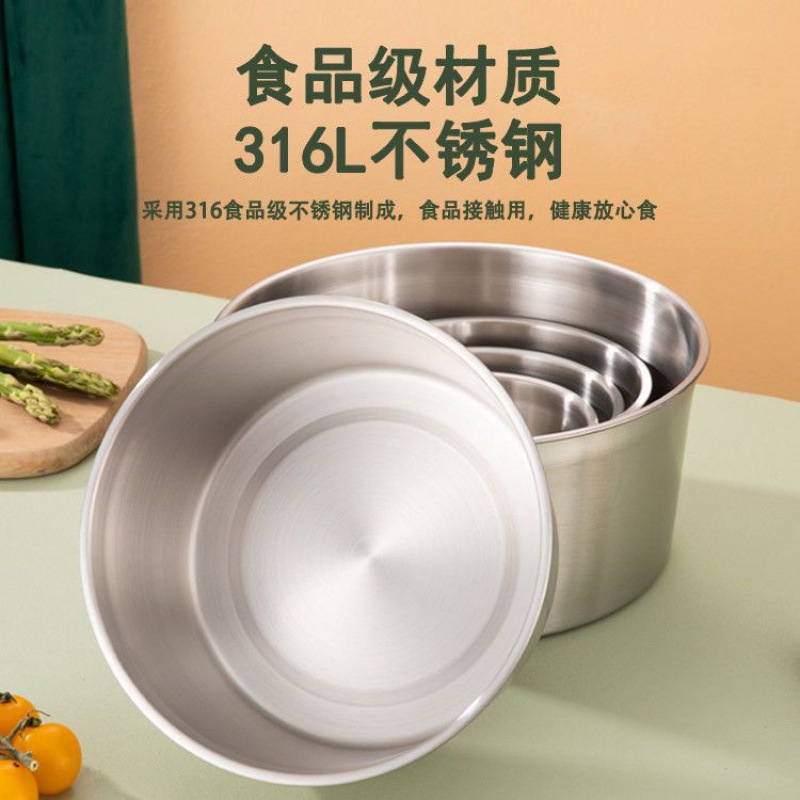 316 caja de acero inoxidable cuenco sellado con cubierta caja de almuerzo redonda caja de alimentos refrigerador almacenamiento fresco