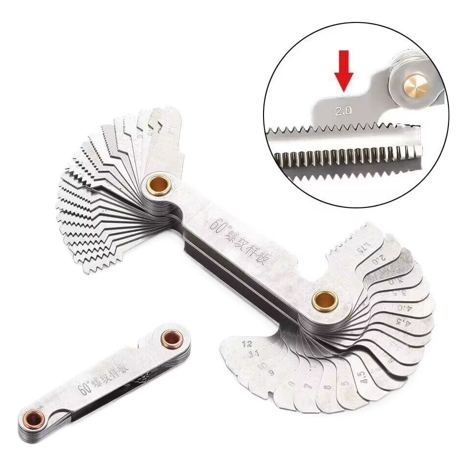 Шаблон комбинации резьбы шаблон датчик резьбы 55 градусов дюйм 60 градусов метрический дюйм Интегрированный датчик