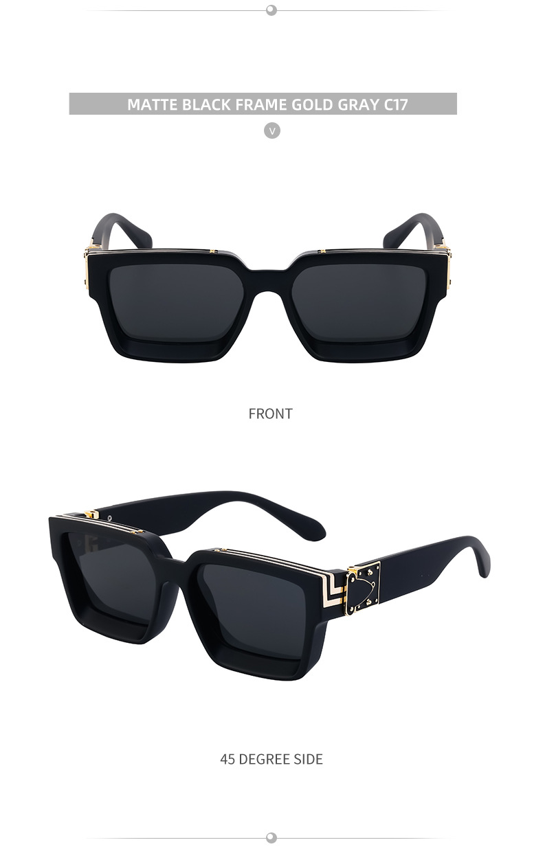 58g Weight Full Frame Glasses Structure Sunglasses Classification PC, UV400 Protection Lens Material Square Glasses Style Outdoor, Travel, Fishing Occasion Solid Color Pattern All Seasons Season Women's Gender Retro Style Retro Solid Color PC UV400 Protection Square Full Frame Women's Sunglasses 25
