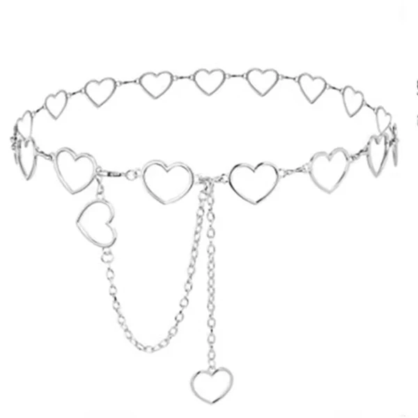 Large love waist chain white k