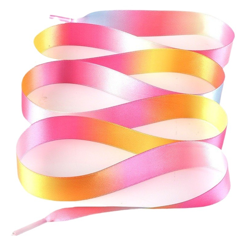 Cordones de cinta de satén de poliéster de doble cara, color caramelo, brillantes, de seda satinada, anchos y planos, para bricolaje.