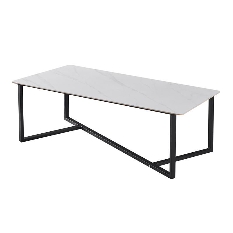 Mesa de té italiana de lujo ligero pequeño tipo de casa simple sala de estar moderna mesa de té creativa mesa de comedor mesa de té geométrica