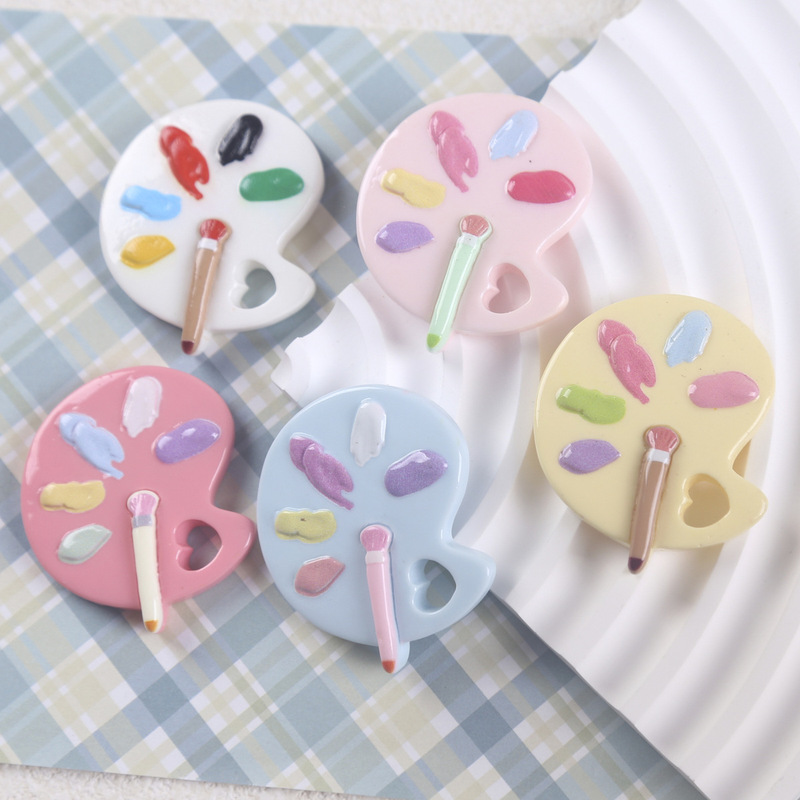多色细闪画板卡通手工diy奶油胶树脂小配件洞洞鞋扣饰品材料批发|undefined