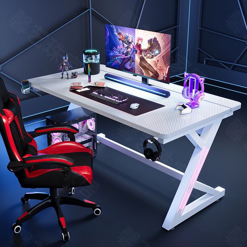 Titanium Jian S3 E-Sports Table Solid Wood Computer Table Game Home Table Simple Office Desk Two-Section Computer Table with Foot Pedal