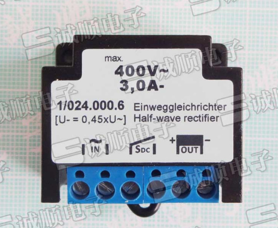 1/024.000.6 Einweggleichrichter Half-wave rectifier max.400V