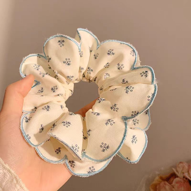 可爱红色小樱桃蕾丝大肠发圈女高级感百搭头饰扎头发大号春夏发绳|undefined
