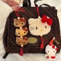 Анклаа красный плюшевый Kitty подвеска Новый год Рождественский ретро милый мультфильм KTcat Butterfly сумка подвеска