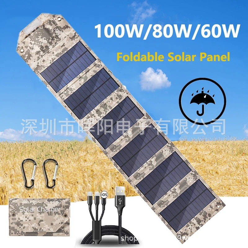Panel solar 10W 15W 20W bolsa solar plegable portátil al aire libre mochila cargador de teléfono móvil