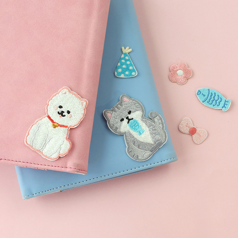 宠物系列时尚刺绣图案贴补丁贴服装裤子修补贴衣服包包手账装饰贴