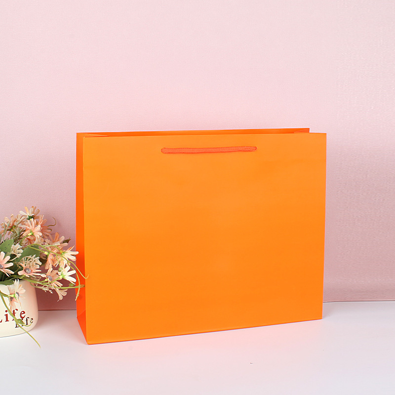 Orange Fashion Clothing Tote Bag Trendy Paper Bag Spot Birthday Gift Packaging Bag Children's Clothing Store Shopping Gift Bag Orange Fashion Clothing Tote Bag Trendy Paper Bag Spot Birthday Gift Packaging Bag Children's Clothing Store Shopping Gift Bag