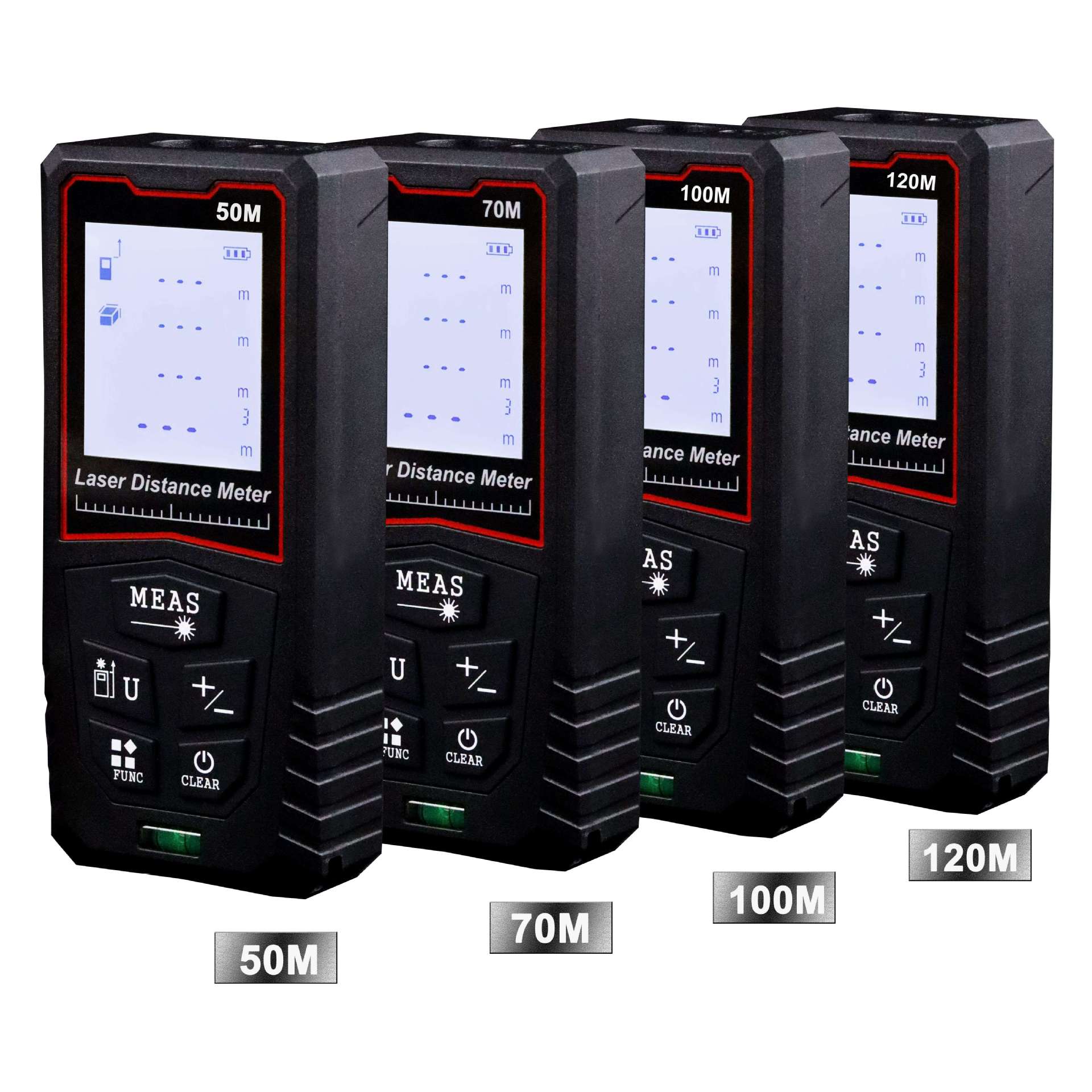 激光测距仪100m电子测量仪测高仪红外线电子尺外贸语音量房手持式