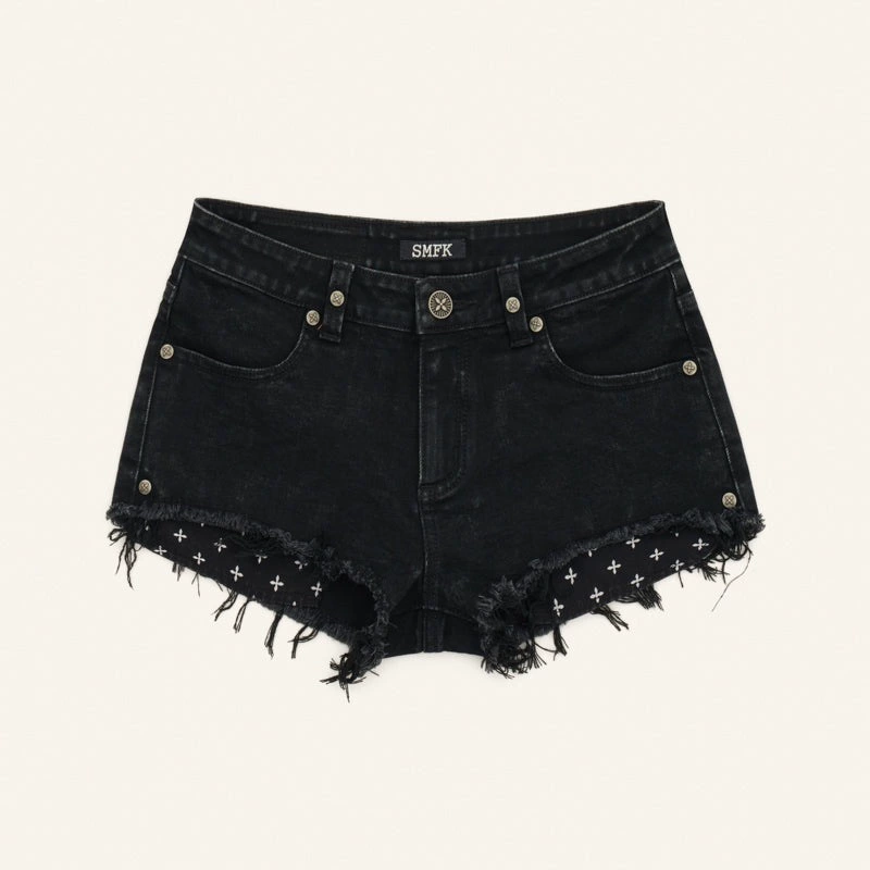 Spring denim skirt, shorts, trend of season