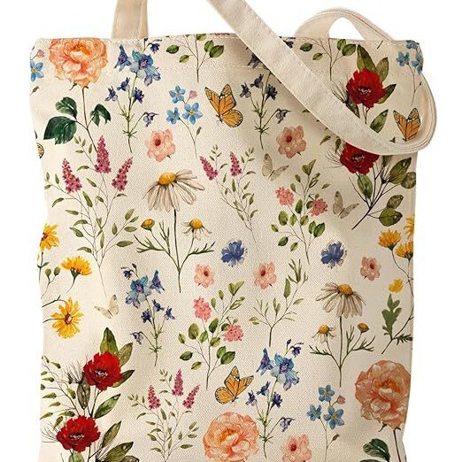 Casual Large-Capacity Student Canvas Crossbody Bag Student Online Art Training Canvas Bag Women's Shoulder Tote