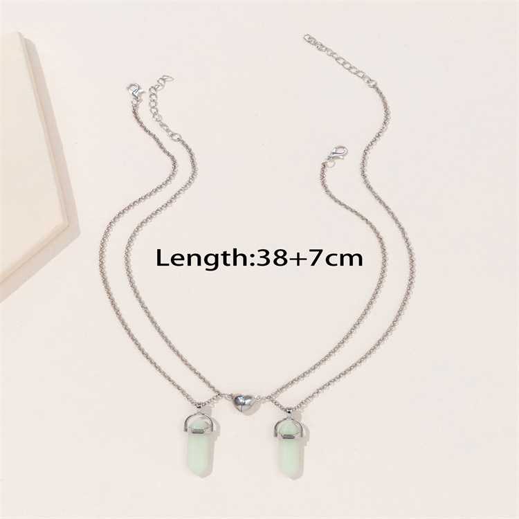 29g Weight Streetwear Hexagon Natural Stone Wholesale Pendant Necklace