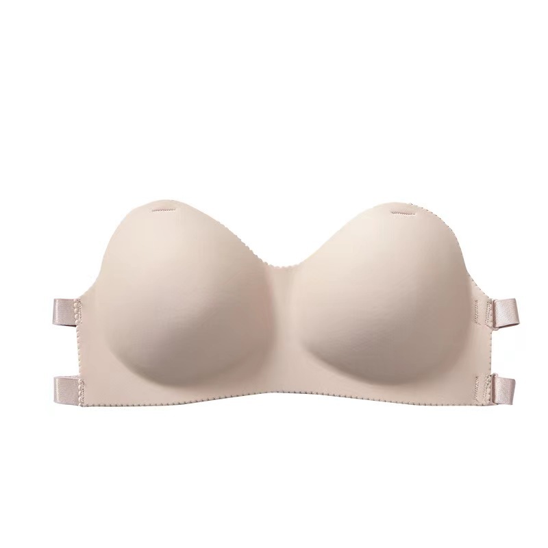 Alta calidad inalámbrico push-up tubo superior vestido de novia fuera del hombro entrega transparente correa de hombro de las mujeres belleza espalda ropa interior lote