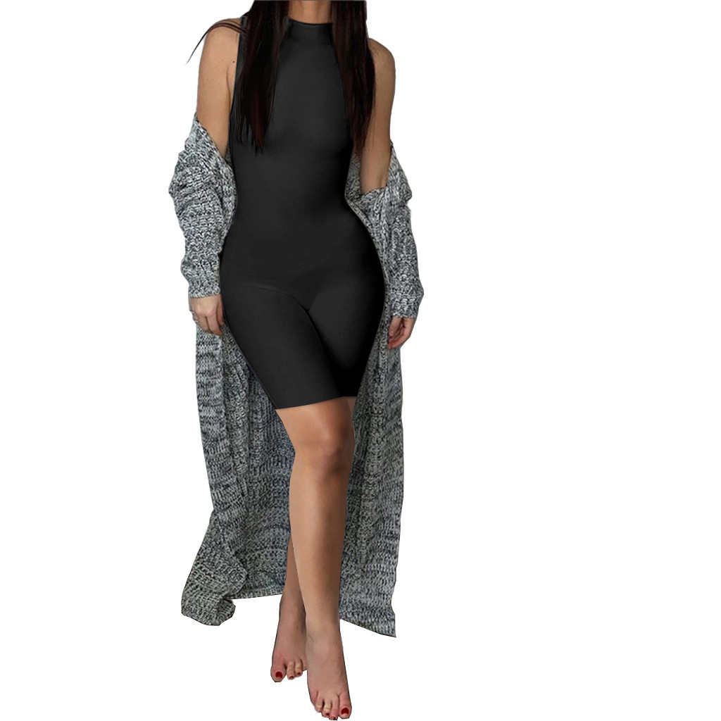 175g Weight Sleeveless Sleeve Length Full Length Pants Length Polyester Fabric Type High Waist Waist Line Casual Pants, Jumpsuits Pants Type High Elasticity Elasticity Holiday, Daily, Date Occasion Skinny Fit Type Solid Color Pattern Summer Season Women's Gender Streetwear Style Wholesale Women's Streetwear Solid Color Sleeveless Bodysuits 18