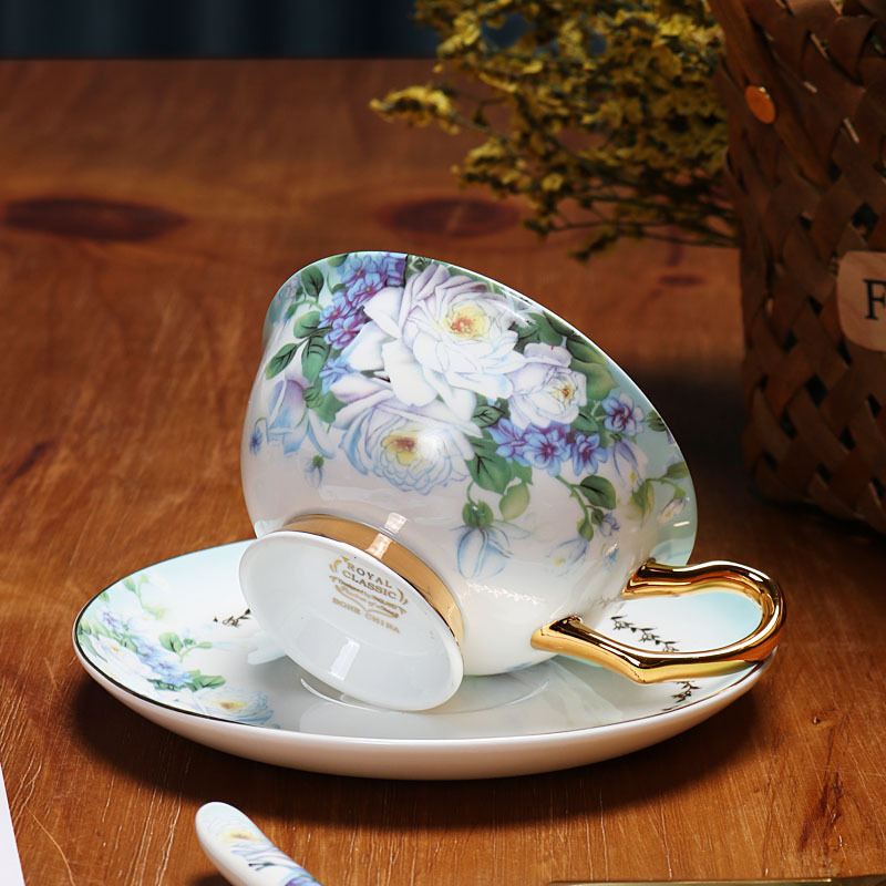 Conjunto de tazas de café de porcelana de hueso europeo simple estilo británico de té de la tarde set de cerámica estilo nórdico