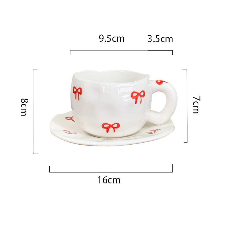With bow, red, coffee
