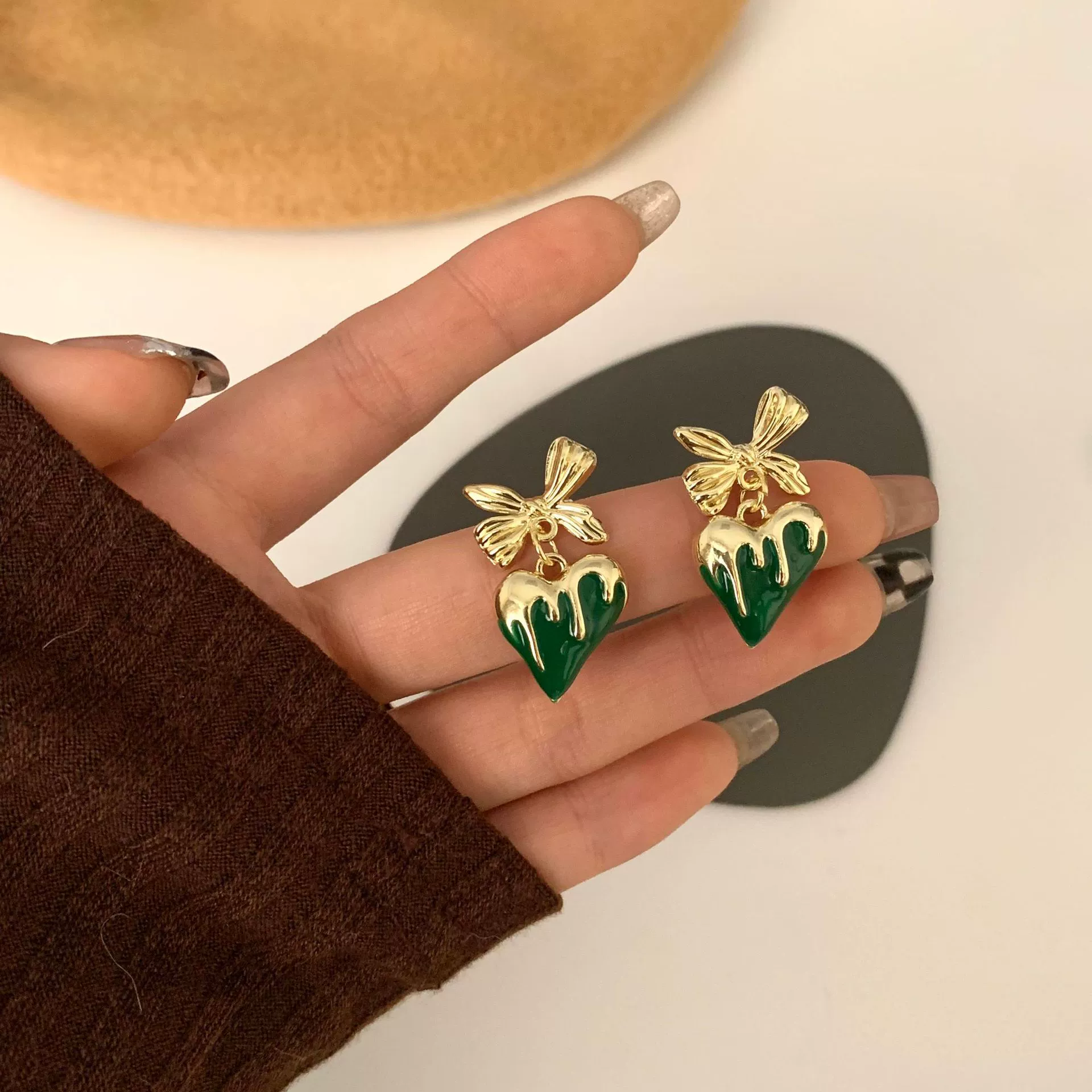 Серебряная игла с бантом, универсальные серьги, образец серебра 925, японский и корейский, простой и элегантный дизайн