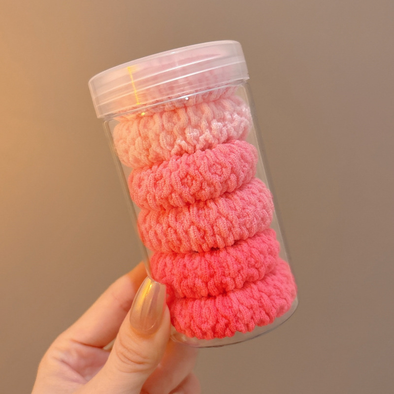 Alta elasticidad y durabilidad como correa de goma para mujeres, color curry simple, cuerda de cabello de cola de caballo alta, anillo de cabello sin heridas de alta calidad