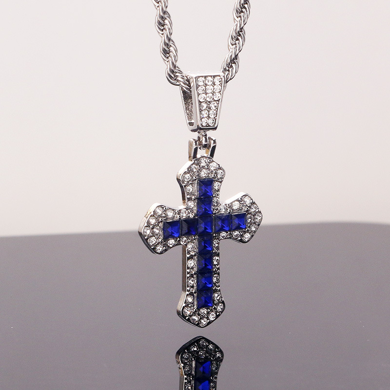 Multicolor Cross-Blue/2.5*60cm Twist Chain