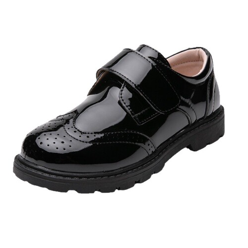 Amazon cross-border European and American style new boys' leather shoes, children's black British-style inner lining, large and medium-sized student performance shoes