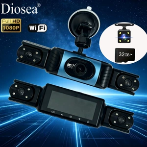 Factory direct sales cross-border new model 4-camera dashcam HD 1080P infrared night vision loop recording