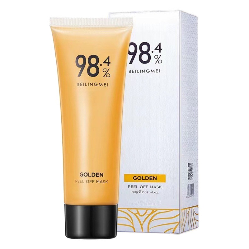 Gold Peel-Off Mask for Gentle Cleansing, Removes Blackheads and Acne, Leaves Skin Smooth and Radiant, Smear-On Mask, Wholesale
