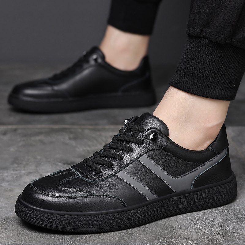 2025, nuevos zapatos casuales de cuero para hombres, zapatos de entrenamiento de cuero transpirables para hombres, zapatos de cuero para hombres.